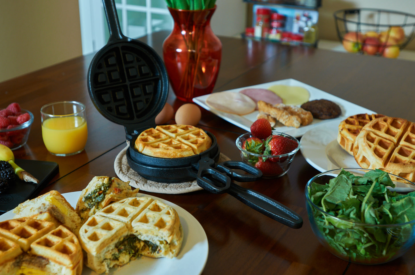 Cast Iron Stuffed Waffle Iron