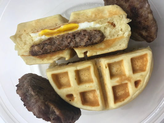 Sausage, Egg, and Cheese Stuffed Waffle