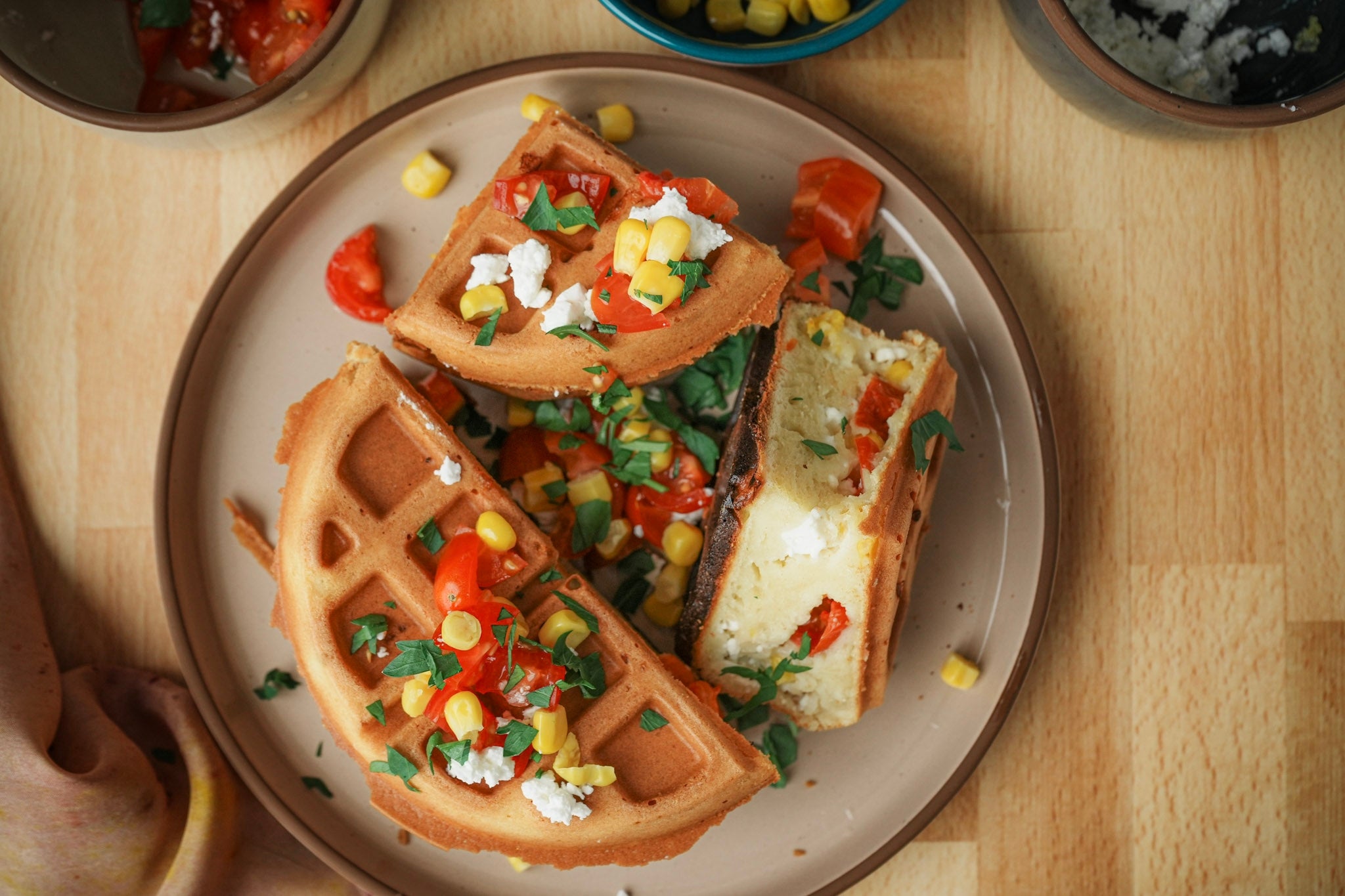 Mediterranean Stuffed Waffle