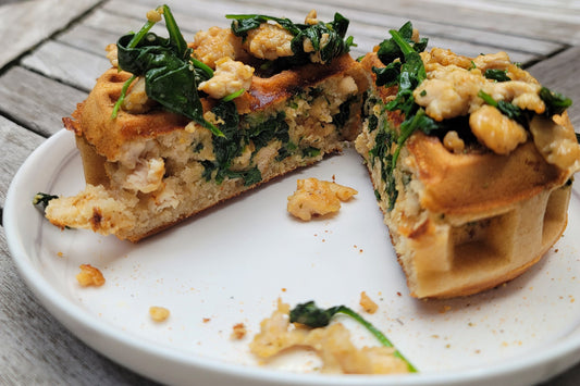 Chicken and Spinach Stuffed Waffle