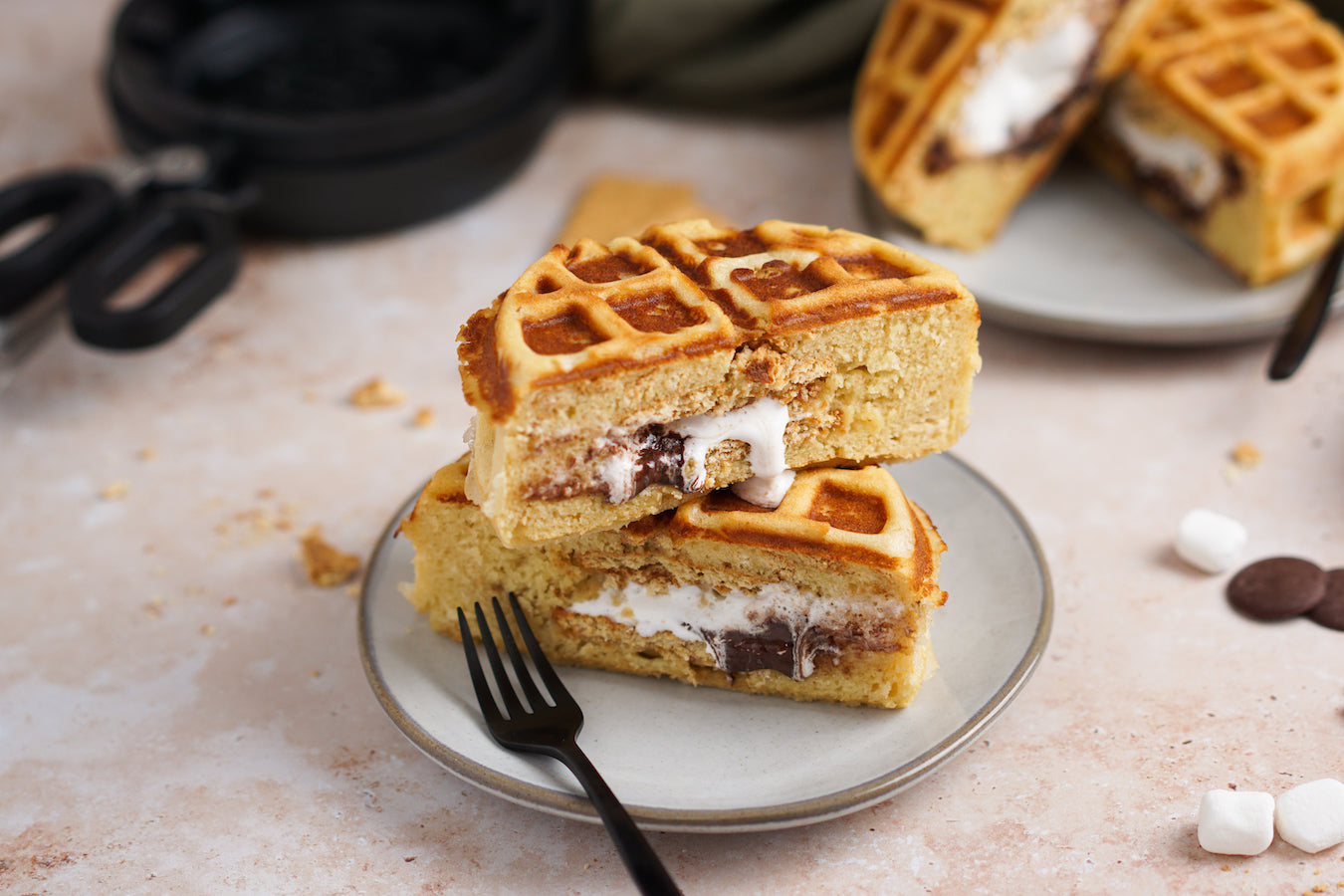 S'Mores Stuffed Waffle