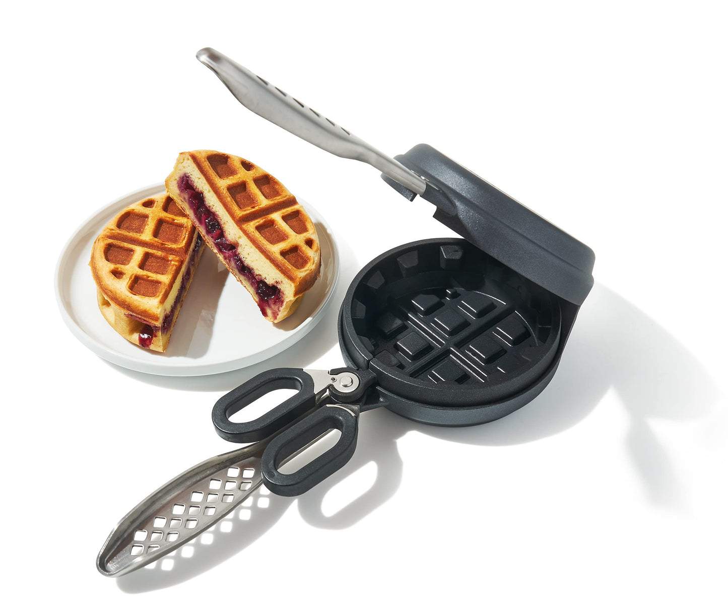 Shuffle waffle maker! Makes stuffed waffles! So many options. Link in bio!