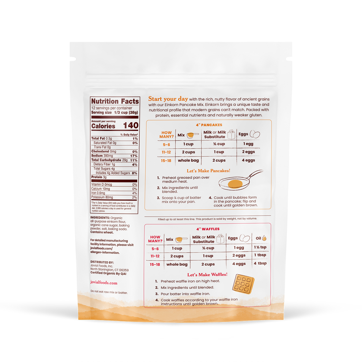 Organic Einkorn Pancake and Waffle Mix