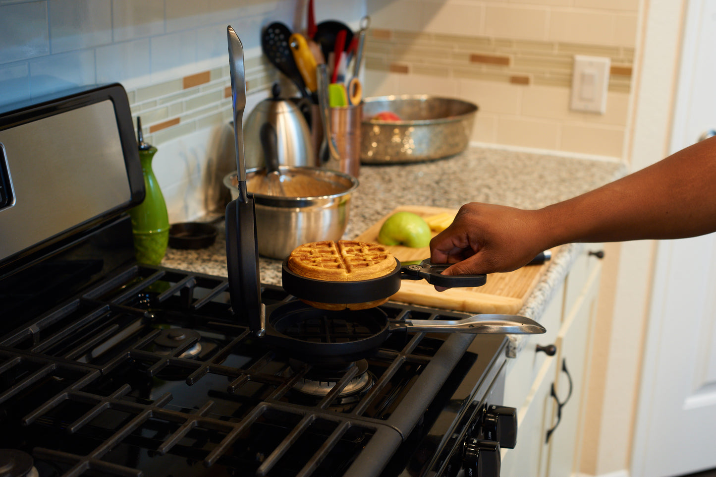 We love that the stuffed waffle iron allows for so much CREATIVITY